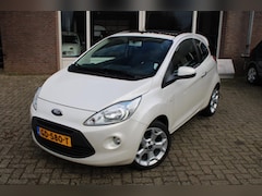 Ford Ka - Org. NL, Panorama dak, Airco, Spoiler, Elektr. ramen V, Lederen stuur, 16" LMV, Parrot car