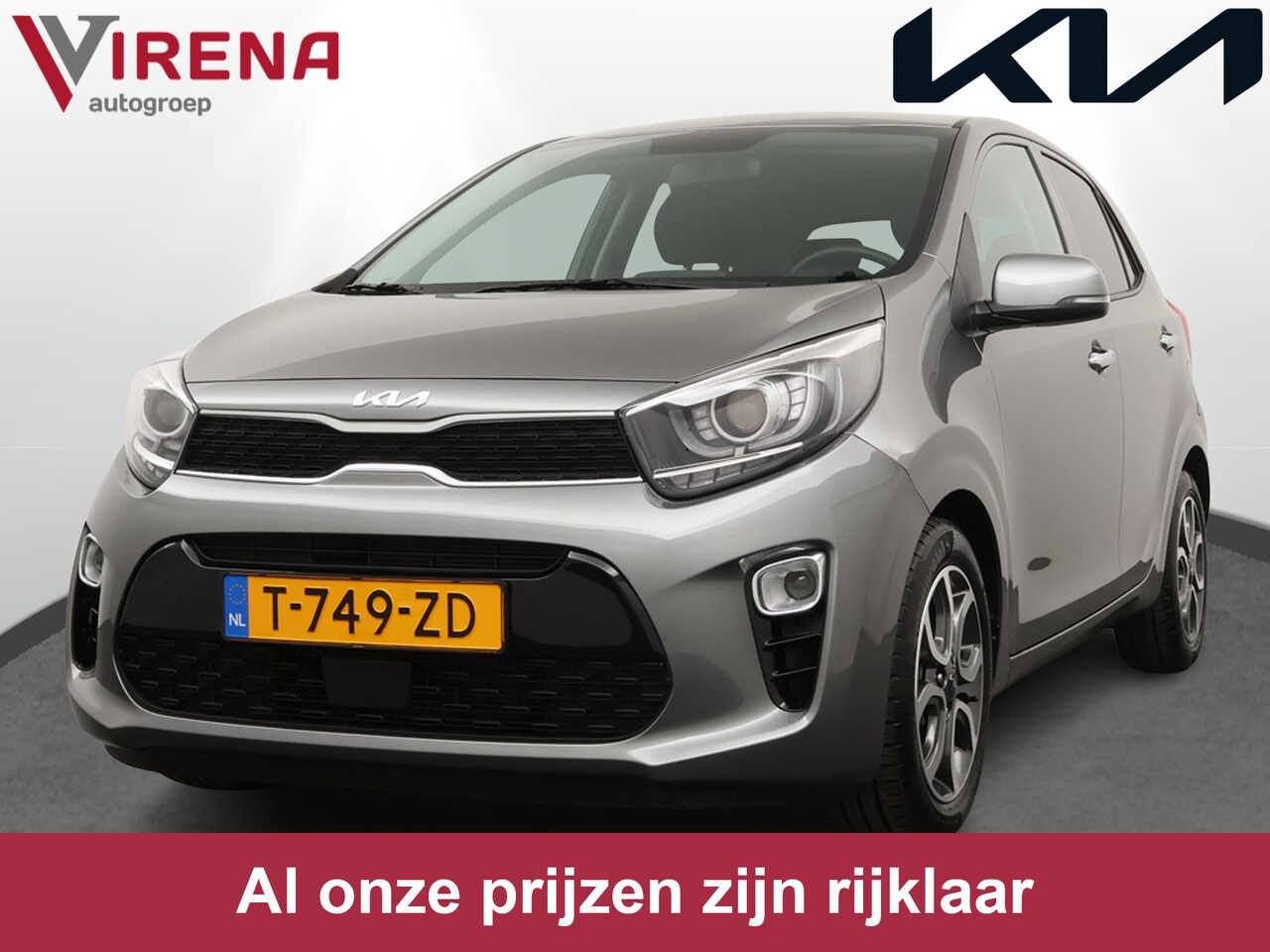 Kia Picanto - 1.0 DPi DynamicPlusLine - Lichtmetalen Velgen - Cruise Control - Climate Control - Navigat - AutoWereld.nl