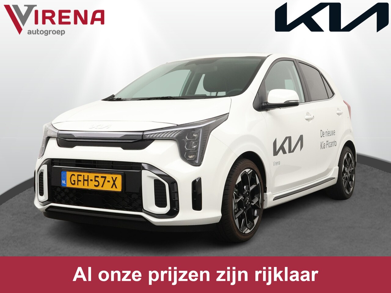 Kia Picanto - 1.0 DPI GT-Line - Navigatie - Climate Control - Stoelverwarming - Schuifdak - Fabrieksgara - AutoWereld.nl