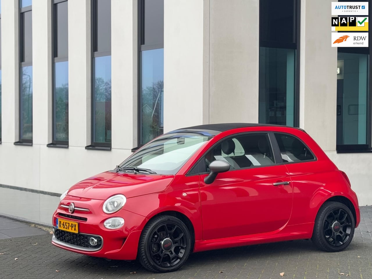 Fiat 500 - 0.9 TwinAir Cabrio Turbo S 86 PK Sport, navigatie - AutoWereld.nl