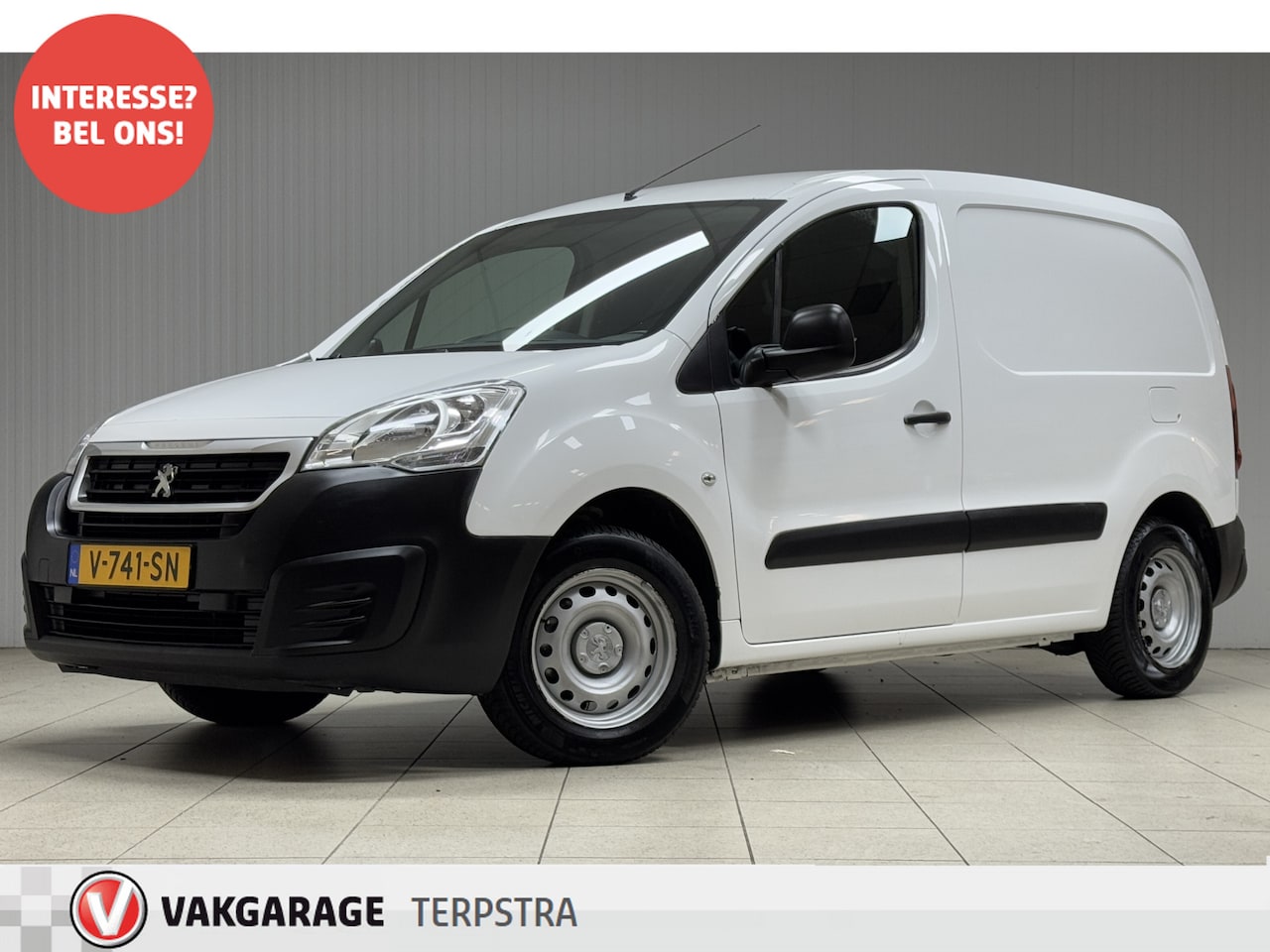 Peugeot Partner - 120 1.6 BlueHDi 100 L1 Premium S&S/ Zij-Schuifdeur Rechts/ Trekhaak!/ Airco/ Cruise/ Bluet - AutoWereld.nl