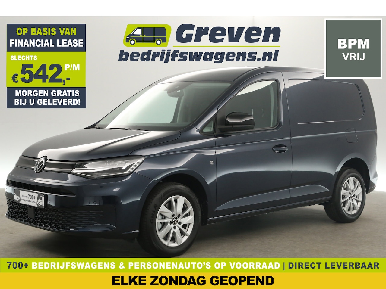 Volkswagen Caddy - 2.0 TDI Style L1H1 NIEUW | BPM Vrij | Automaat Airco Cruise Camera Carplay Virtual LED Nav - AutoWereld.nl