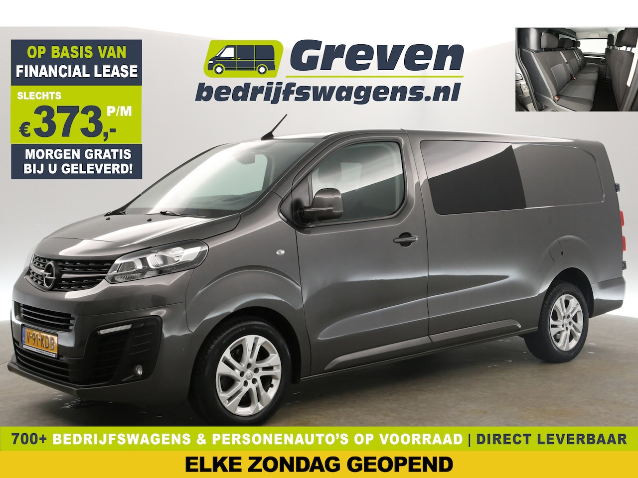 Opel Vivaro - 2.0 TDI L3H1 | Dubbele Cabine | 6 Persoons | 150PK Airco Camera Cruise Carplay PDC Navi He - AutoWereld.nl