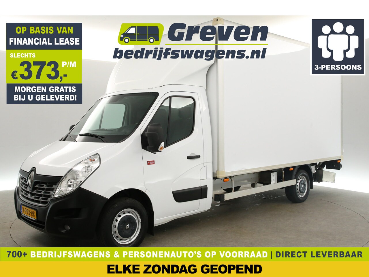 Renault Master - T35 2.3 dCi 170PK Bakwagen Zijdeur DHollandia Laadklep Laadbak Airco Camera Cruise Navi 3 - AutoWereld.nl