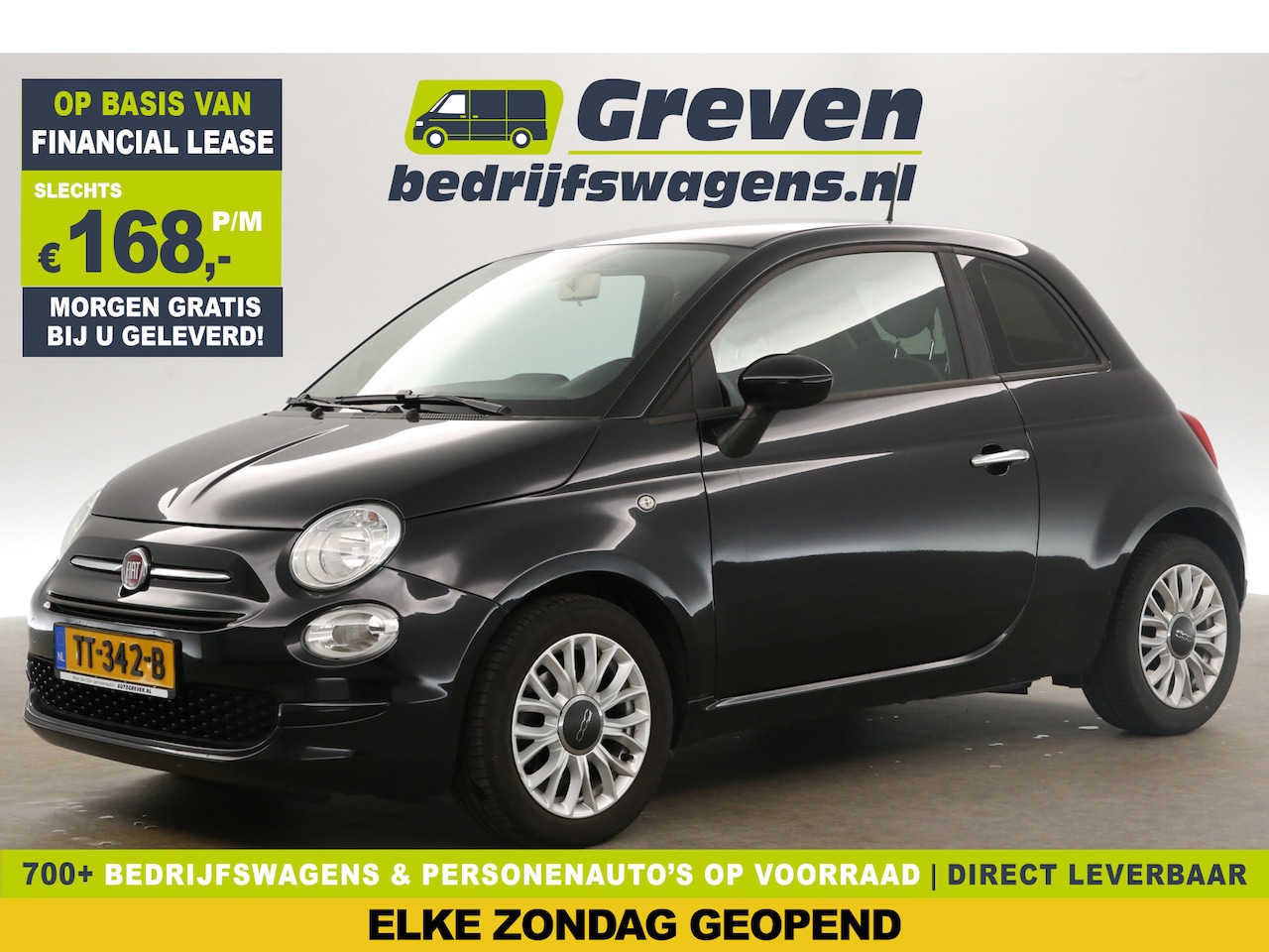 Fiat 500 - 0.9 TwinAir Turbo Popstar Airco Cruisecontrol 15"LMV Elektrpakket DAB+ - AutoWereld.nl