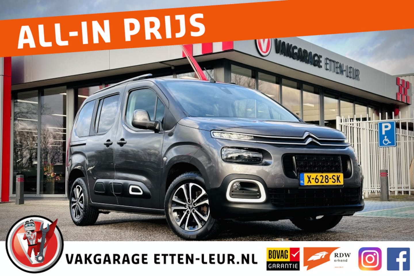 Citroën Berlingo - 1.2 PureTech Shine / PANORAMADAK / TREKHAAK / AIRCO - AutoWereld.nl