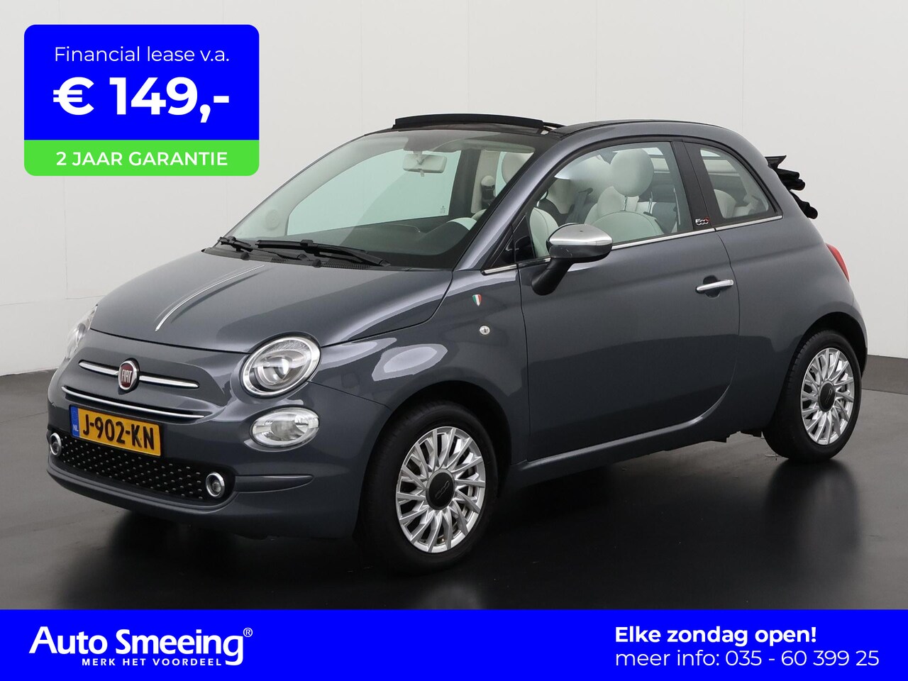 Fiat 500 C - 1.2 Lounge Cabriolet | Navigatie | Clima | Zondag Open! - AutoWereld.nl