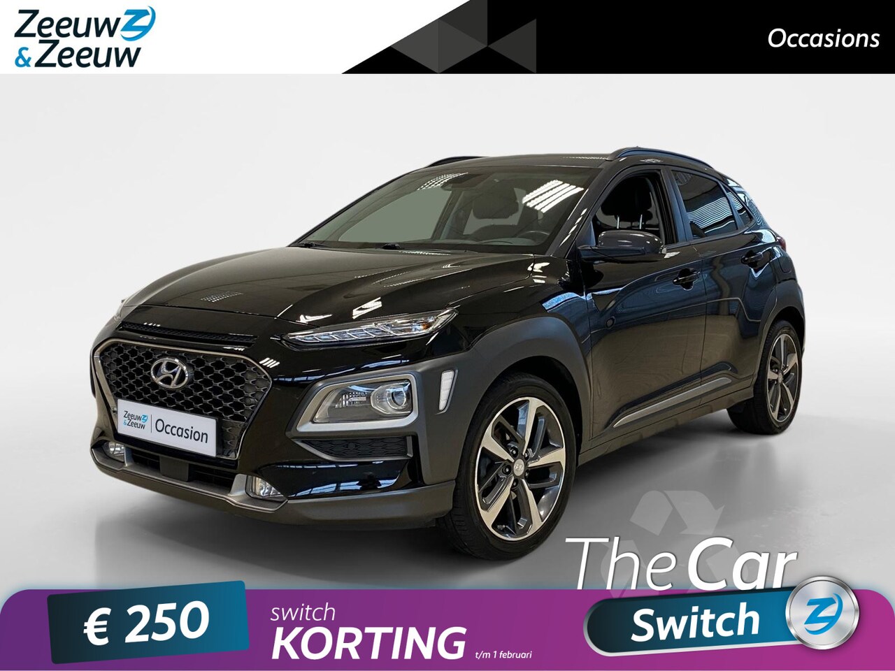 Hyundai Kona - 1.0 TURBO | PREMIUM | LEDER | NAVI | 18'' VELGEN | - AutoWereld.nl