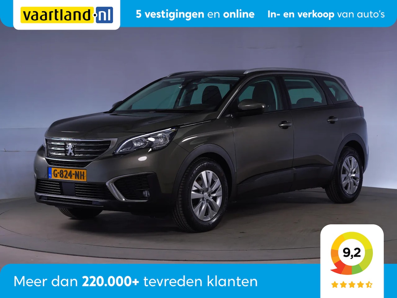 Peugeot 5008 - 1.2 PureTech Executive Aut. 7 pers. [ Navi Adapt.cruise Trekhaak ] - AutoWereld.nl