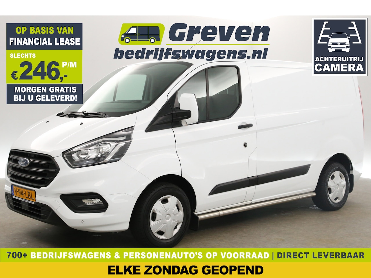 Ford Transit Custom - 280 2.0 TDCI L1H1 Limited Airco Camera Cruise PDC Stoelverwarming Trekhaak Navigatie 3 Per - AutoWereld.nl