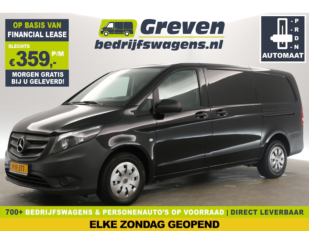 Mercedes-Benz Vito - 114 CDI Lang Automaat Airco Cruise 3 Persoons 2xSchuifdeur Stoelverwarming Trekhaak - AutoWereld.nl