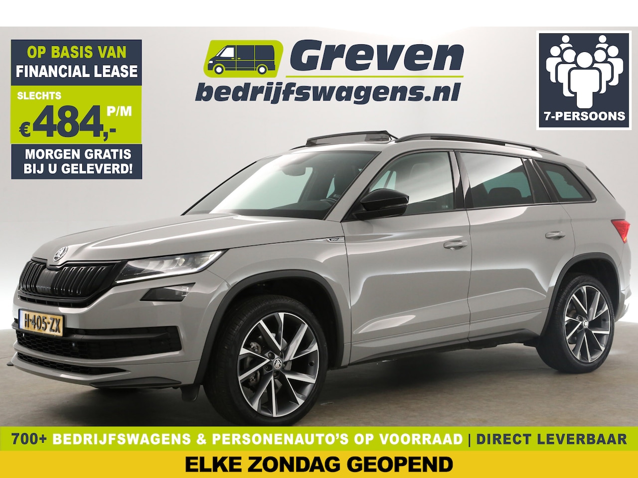 Skoda Kodiaq - 1.5 TSI 150PK Sportline DSG Automaat 7 Persoons Pano Sfeer Carplay Camera Clima Cruise Can - AutoWereld.nl