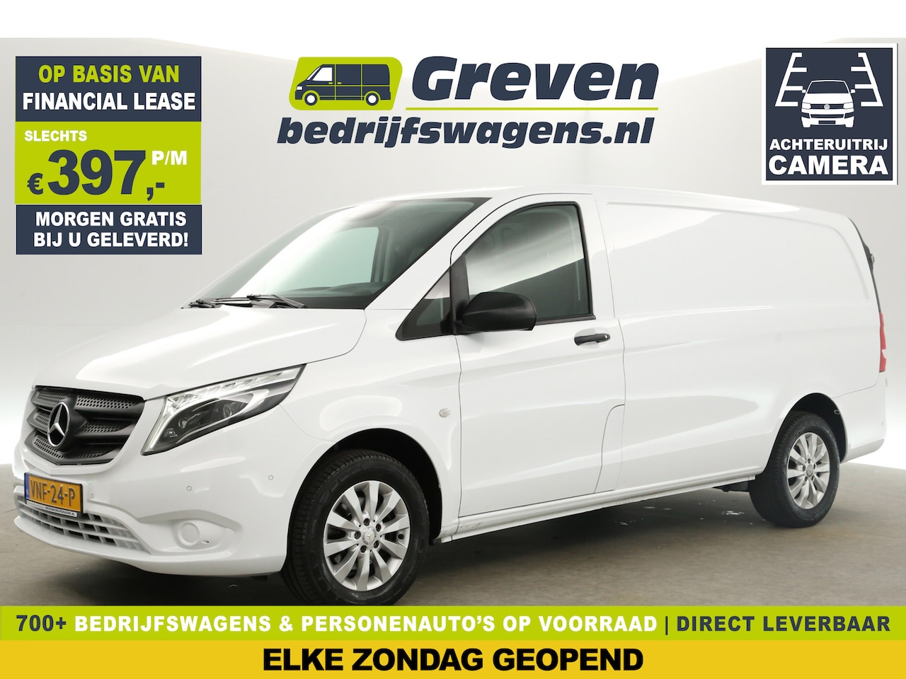 Mercedes-Benz Vito - 114 CDI Lang Automaat Airco Cruise Camera Carplay PDC 3 Persoons 16''LMV Trekhaak - AutoWereld.nl