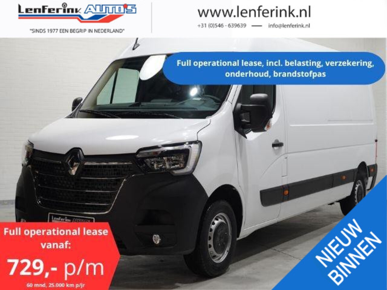 Renault Master - 2.3 DCI 135 pk L3H2 Operational Lease Navi Camera achter, PDC V+A, 270 Graden Deuren, Smar - AutoWereld.nl