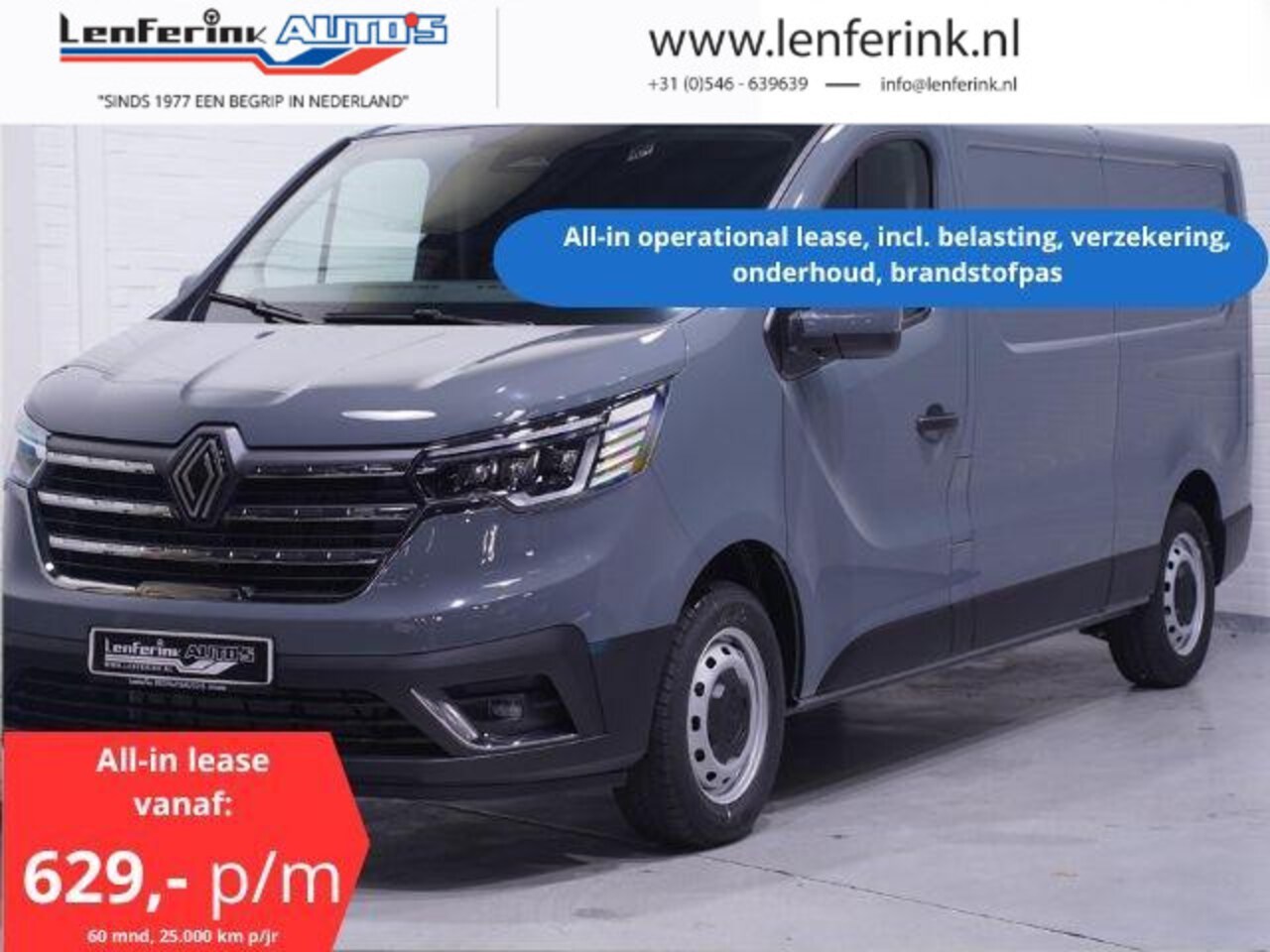 Renault Trafic - 2.0 Blue dCi 130 pk L2H1 Full Operational Lease Airco, Cruise Control, LED Koplampen, Appl - AutoWereld.nl