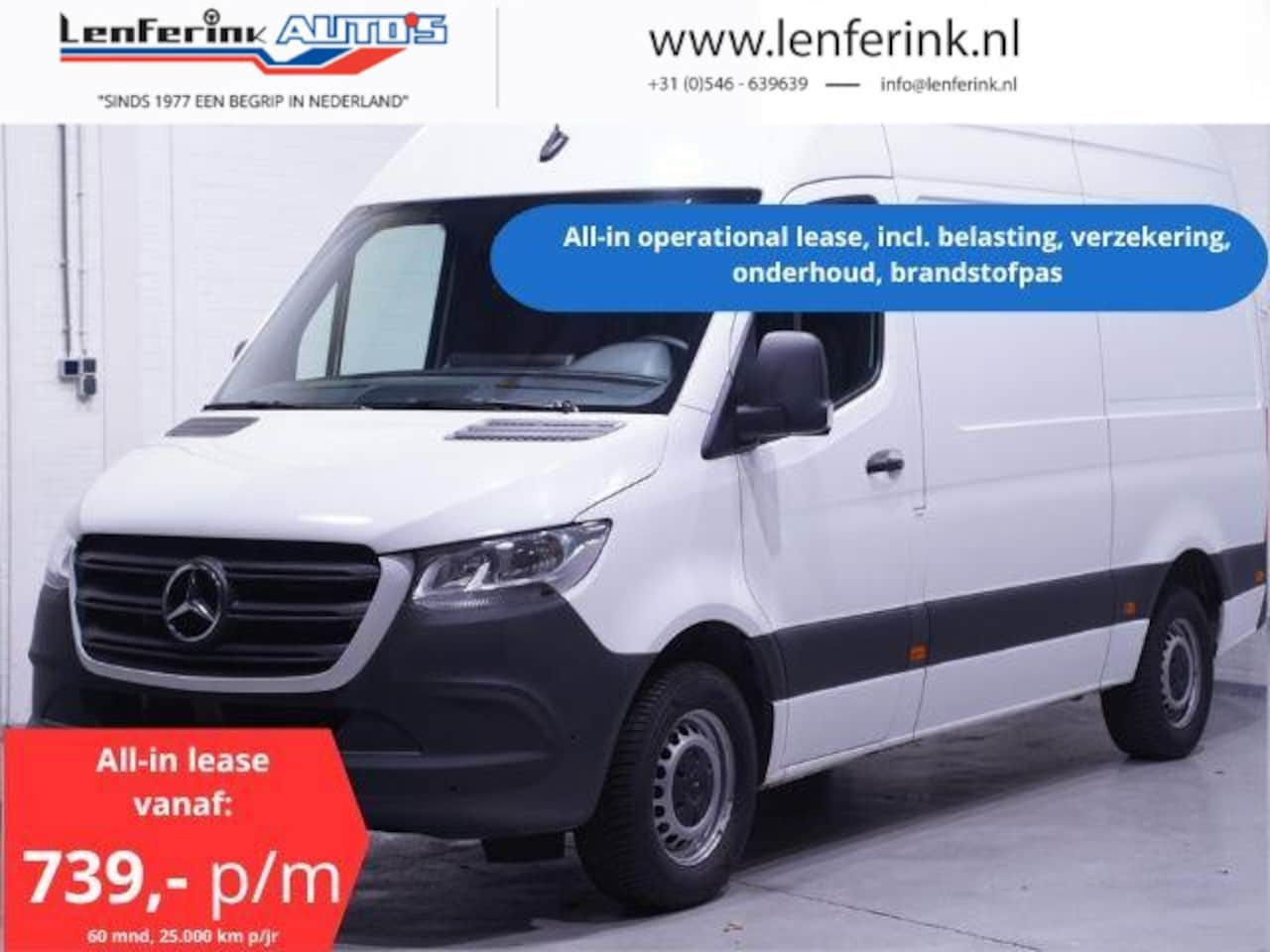 Mercedes-Benz Sprinter - 317 CDI 170 pk Aut. Operational Lease Navi, Camera, Airco, Laadruimte Pakket, PDC V+A, 3-Z - AutoWereld.nl