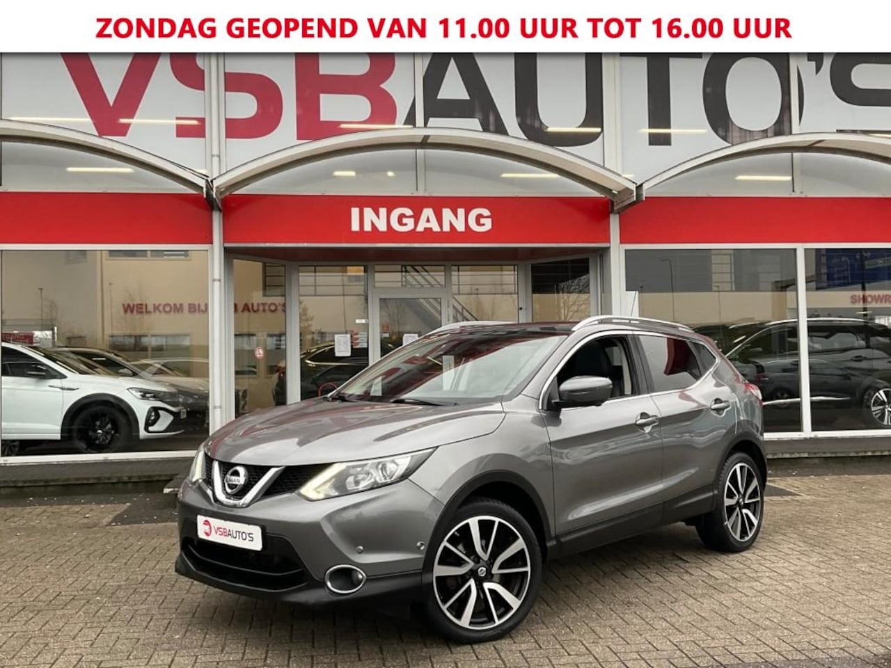 Nissan Qashqai - 1.2 DIG-T TEKNA LEER NAVI PANO-DAK CAMERA TREKHAAK - AutoWereld.nl