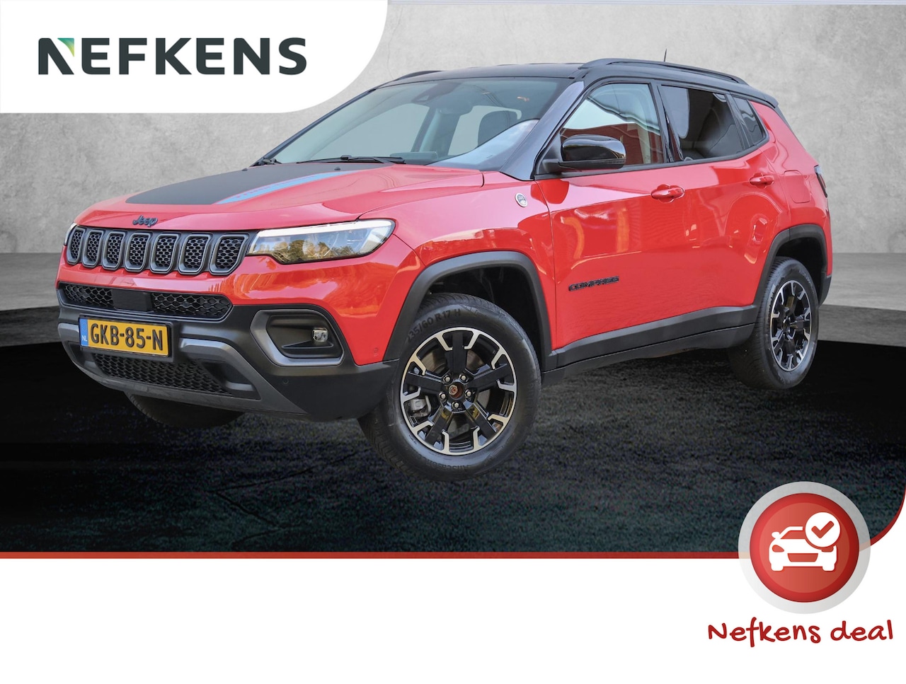 Jeep Compass - 4xe 240pk Plug-in Hybrid Electric Trailhawk (1ste eig./Adapt.Cruise/P.Glass/AppleCarPlay/P - AutoWereld.nl