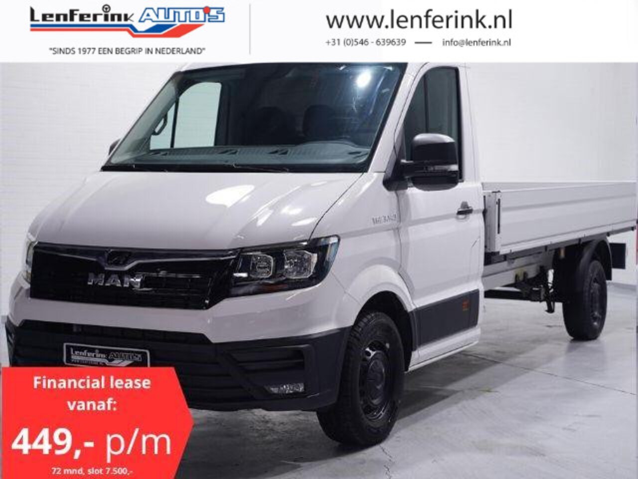 MAN TGE - 2.0 TDI 140 pk L4 Pick Up / Open Laadbak BPM vrij Airco, Apple Carplay, Cruise Control, Lx - AutoWereld.nl