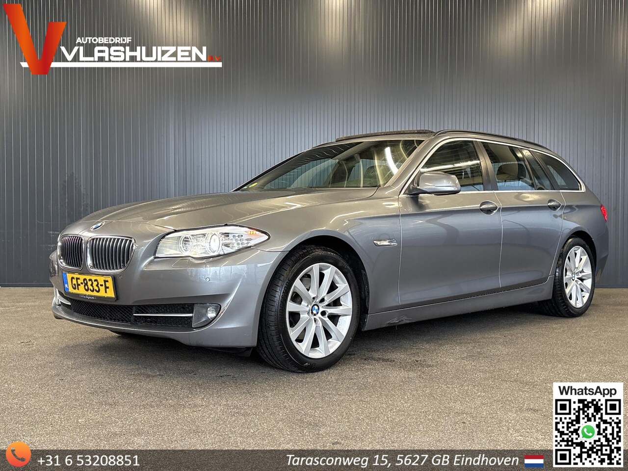 BMW 5-serie Touring - 520d | Automaat | inklapbare Trekhaak | Pano | Leder | Climate | Cruise | Navi | PDC | Sto - AutoWereld.nl