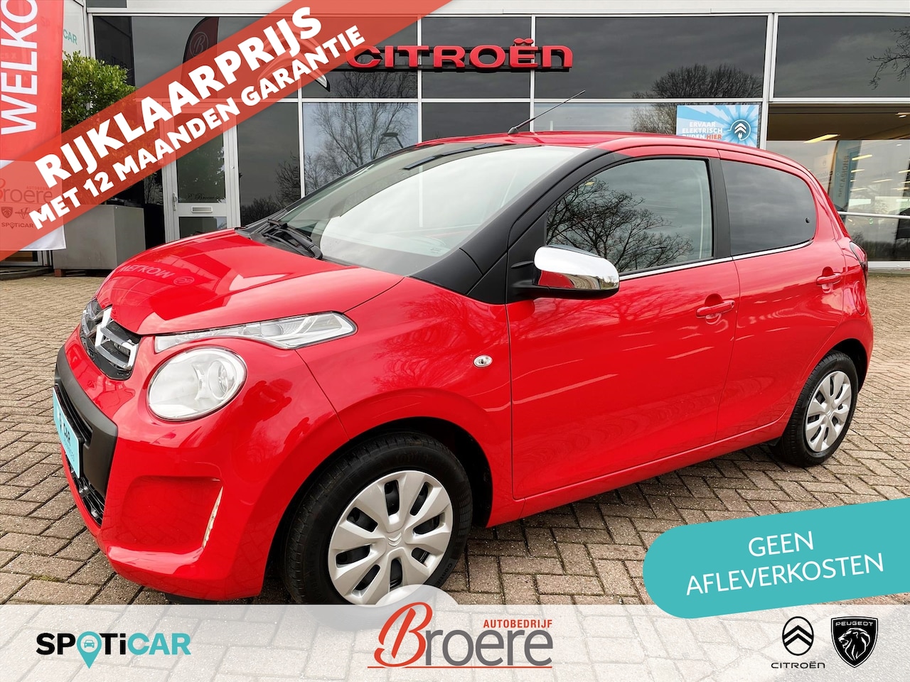 Citroën C1 - 1.0 VTi 72PK 5D Feel | airconditioning, radio met bluetooth, usb, aux, elek. ramen voor , - AutoWereld.nl