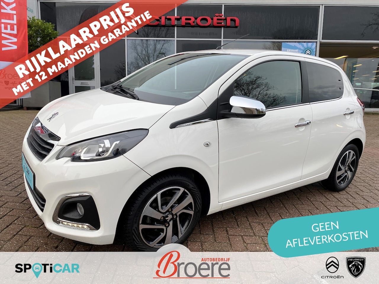 Peugeot 108 - 1.0 e-VTi 72pk 5D Allure keyless, climate control, touchscreen audio met apple carply en a - AutoWereld.nl