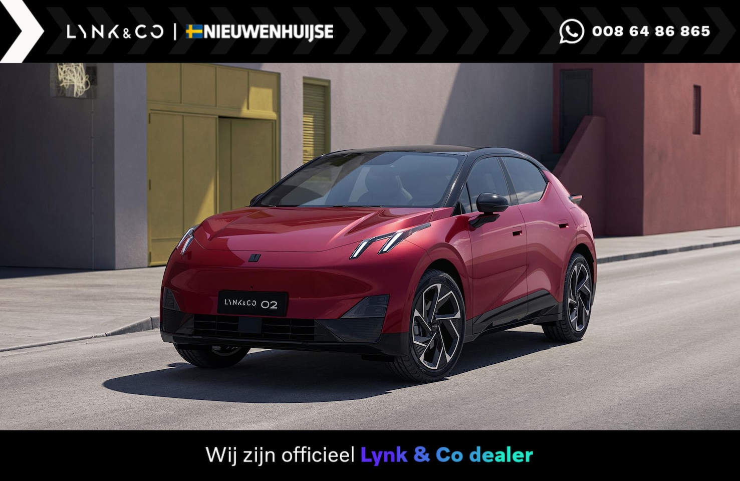 Lynk & Co 02 - More 66 kWh | SNEL LEVERBAAR  | TECHNO MAGENTA - AutoWereld.nl