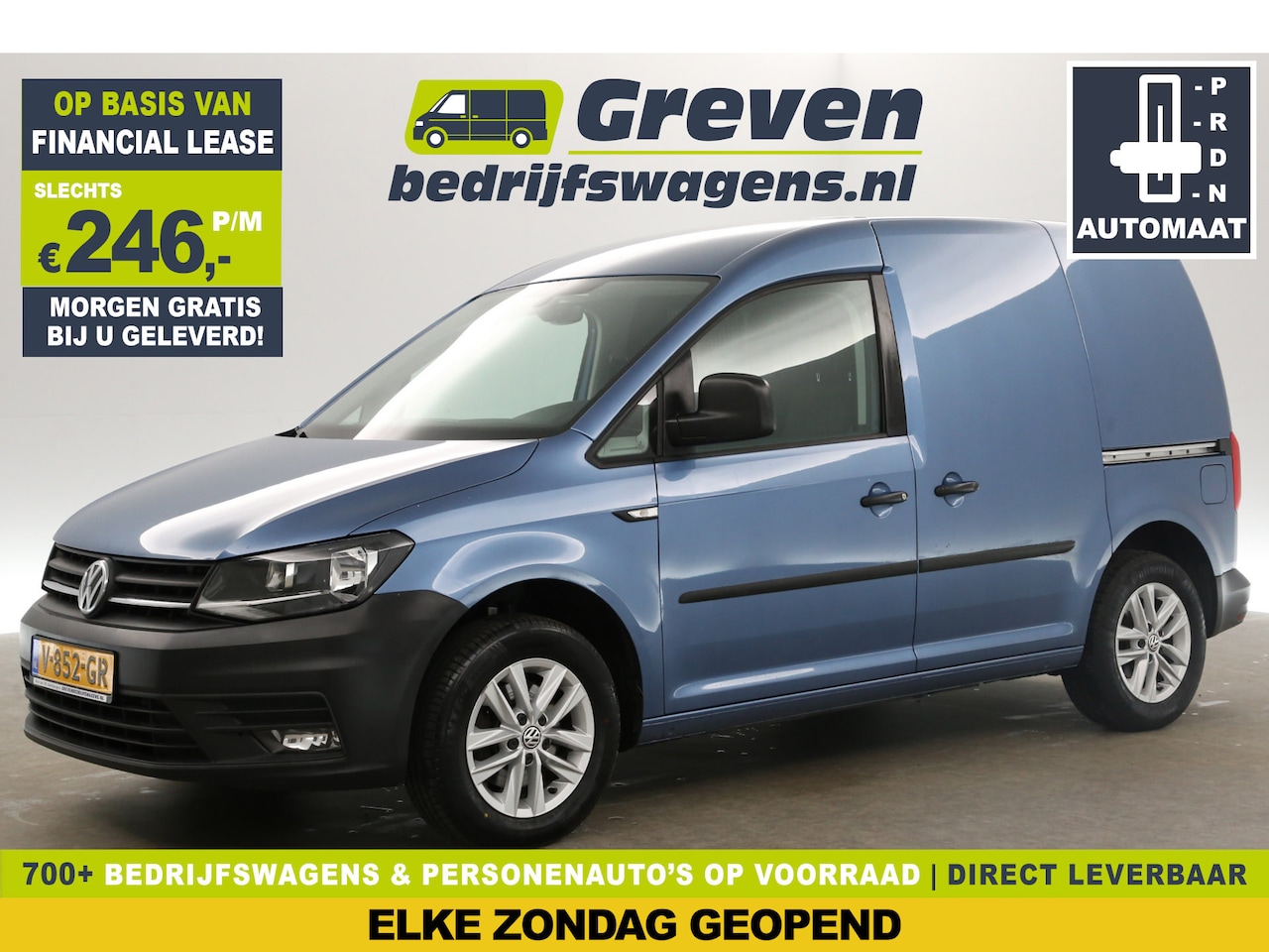 Volkswagen Caddy - 1.6 TDI L1H1 Automaat Airco 2xSchuifdeur Cruise PDC DSG 15"LMV Elektrpakket Trekhaak - AutoWereld.nl