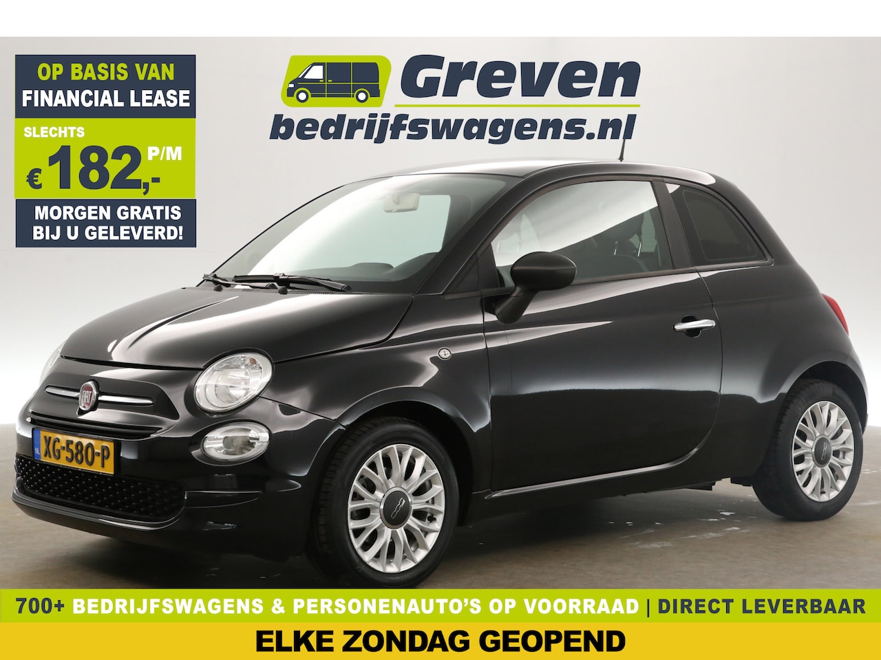 Fiat 500 - 0.9 TwinAir Turbo Airco Cruisecontrol Bluetooth 15"LMV - AutoWereld.nl