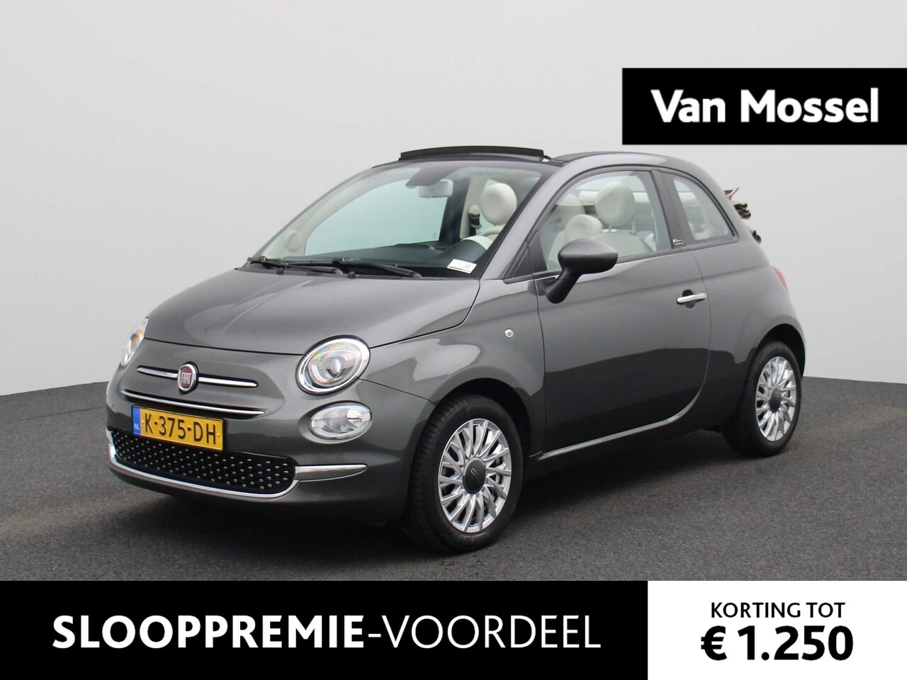 Fiat 500 C - 1.0 Hybrid Lounge | Cabrio | DAB | Bluetooth | LMV | Parkeer sensoren - AutoWereld.nl