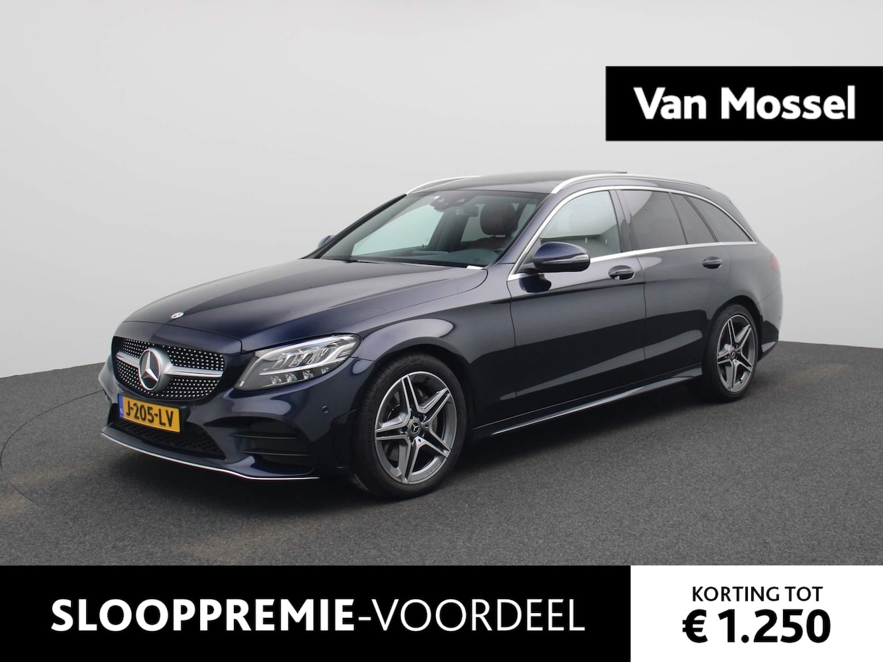 Mercedes-Benz C-klasse Estate - 180 Business Solution AMG | Lederen Bekleding | Panoramadak | Stoelverwarming | Navigatie - AutoWereld.nl