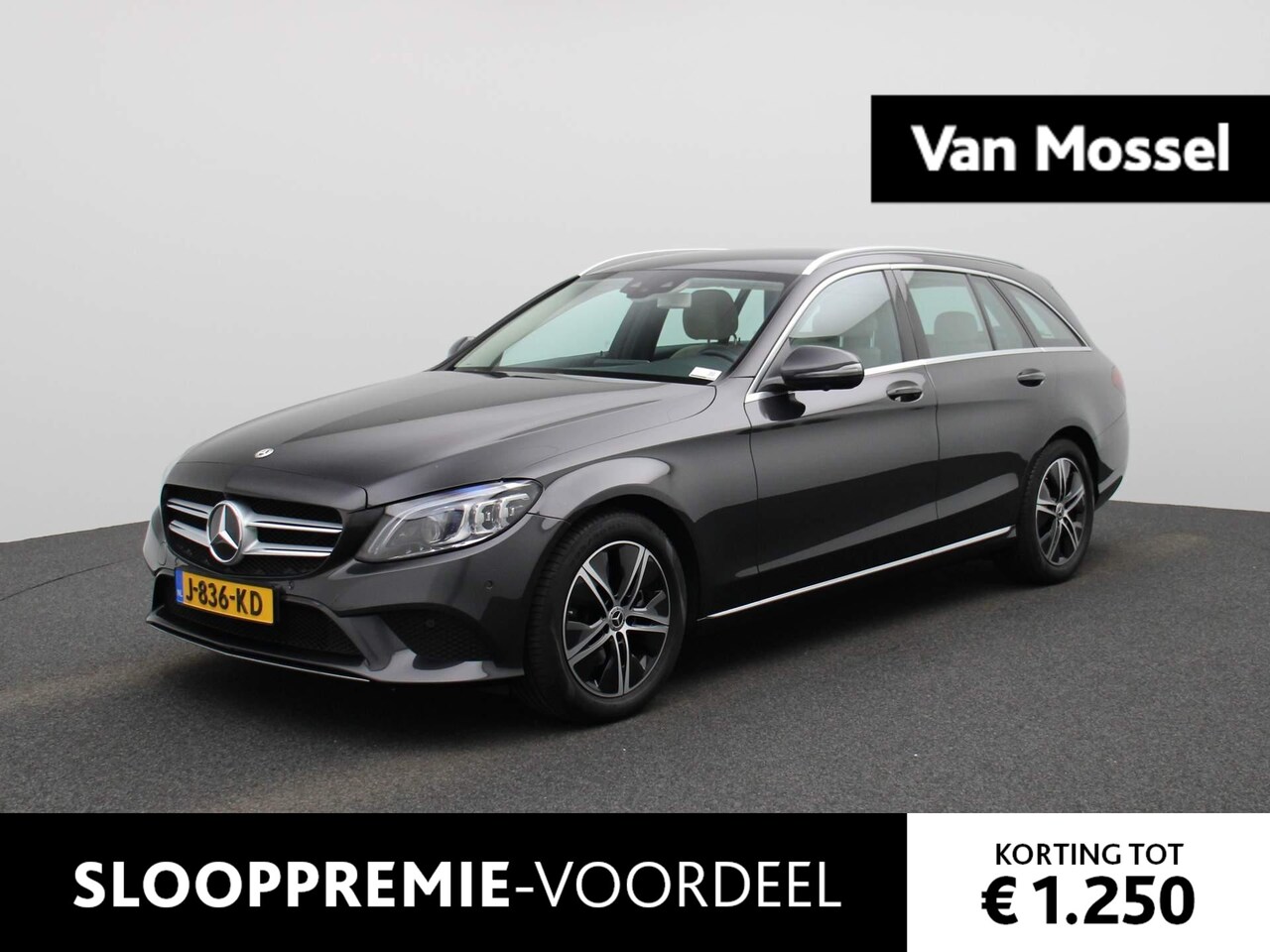 Mercedes-Benz C-klasse Estate - 200 Business Solution AMG | Leder | Parkeersensoren | Achteruitrijcamera | Stoelverwarming - AutoWereld.nl