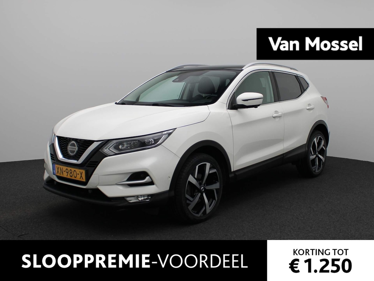 Nissan Qashqai - 1.2 Tekna | PANORAMADAK | NAVIGATIE | 360-CAMERA | HALF-LEDER | STOELVERWARMING | TREKHAAK - AutoWereld.nl