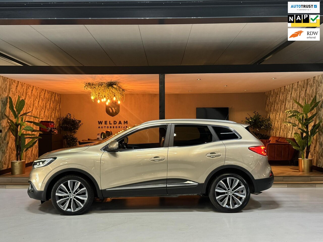 Renault Kadjar - 1.2 TCe Intens Garantie LED Camera Cruise Clima Leder Navi Keyless Blind Spot Rijklaar - AutoWereld.nl