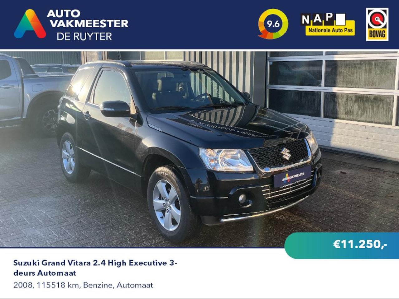 Suzuki Grand Vitara - 2.4 High Executive 3-deurs Automaat|Trekhaak|Keyless|Airco - AutoWereld.nl