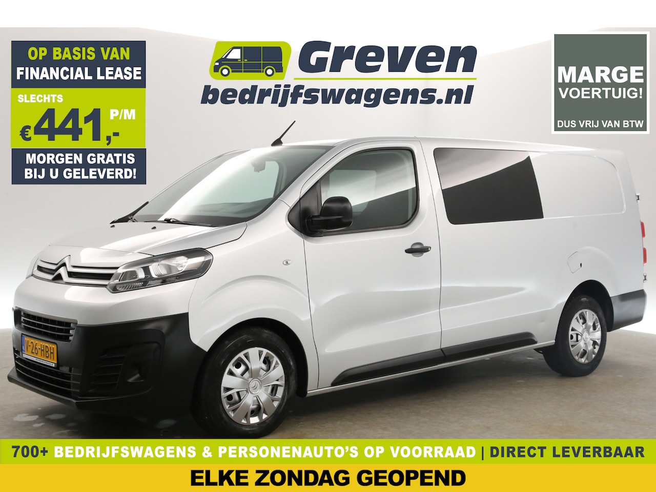 Citroën Jumpy - 2.0 BlueHDI L3H1 | Marge | Dubbele Cabine | 5 Persoons | Clima Cruise Carplay PDC Navi Tre - AutoWereld.nl