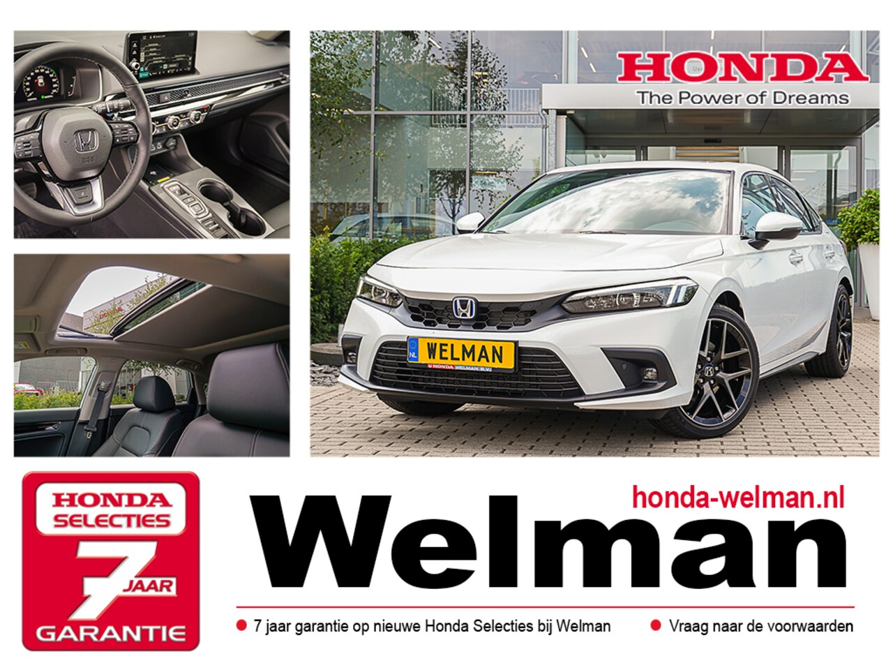 Honda Civic - 2.0i e:HEV ADVANCE - HYBRID - AKTIE - NIEUW - DIRECT RIJDEN!! - AutoWereld.nl