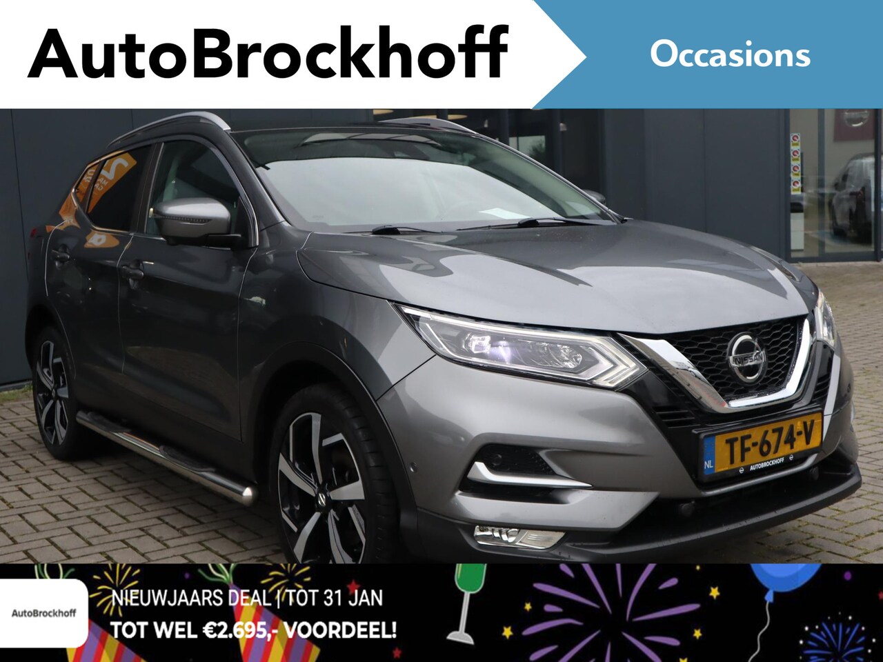 Nissan Qashqai - 1.2 Tekna | Automaat | Half Leder | Camera's | Lichtmetalen velgen | Climate control | Cru - AutoWereld.nl