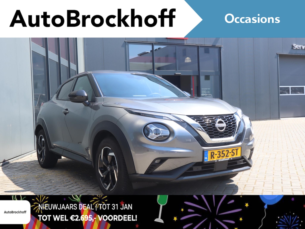 Nissan Juke - 1.0 DIG-T N-Connecta | Park & Ride Pack | Cruise | Climate | 17inch L.M. Velgen | Keyless - AutoWereld.nl