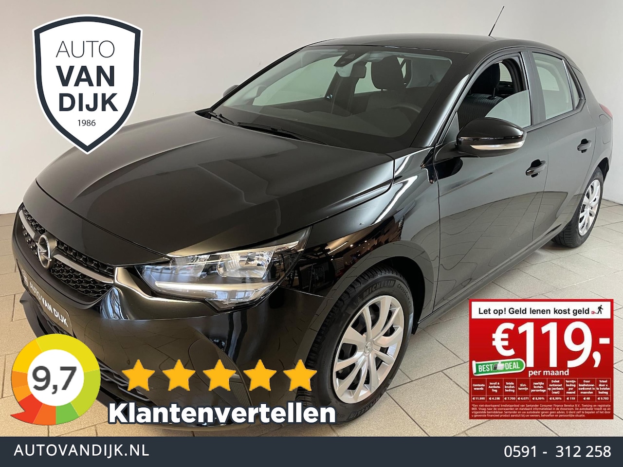 Opel Corsa - 1.2 Edition AIRCO CRUISE BLUETOOTH MULTI STUUR FRONT ASSIST ELEK RAMEN CENT VERG 16INCH VE - AutoWereld.nl