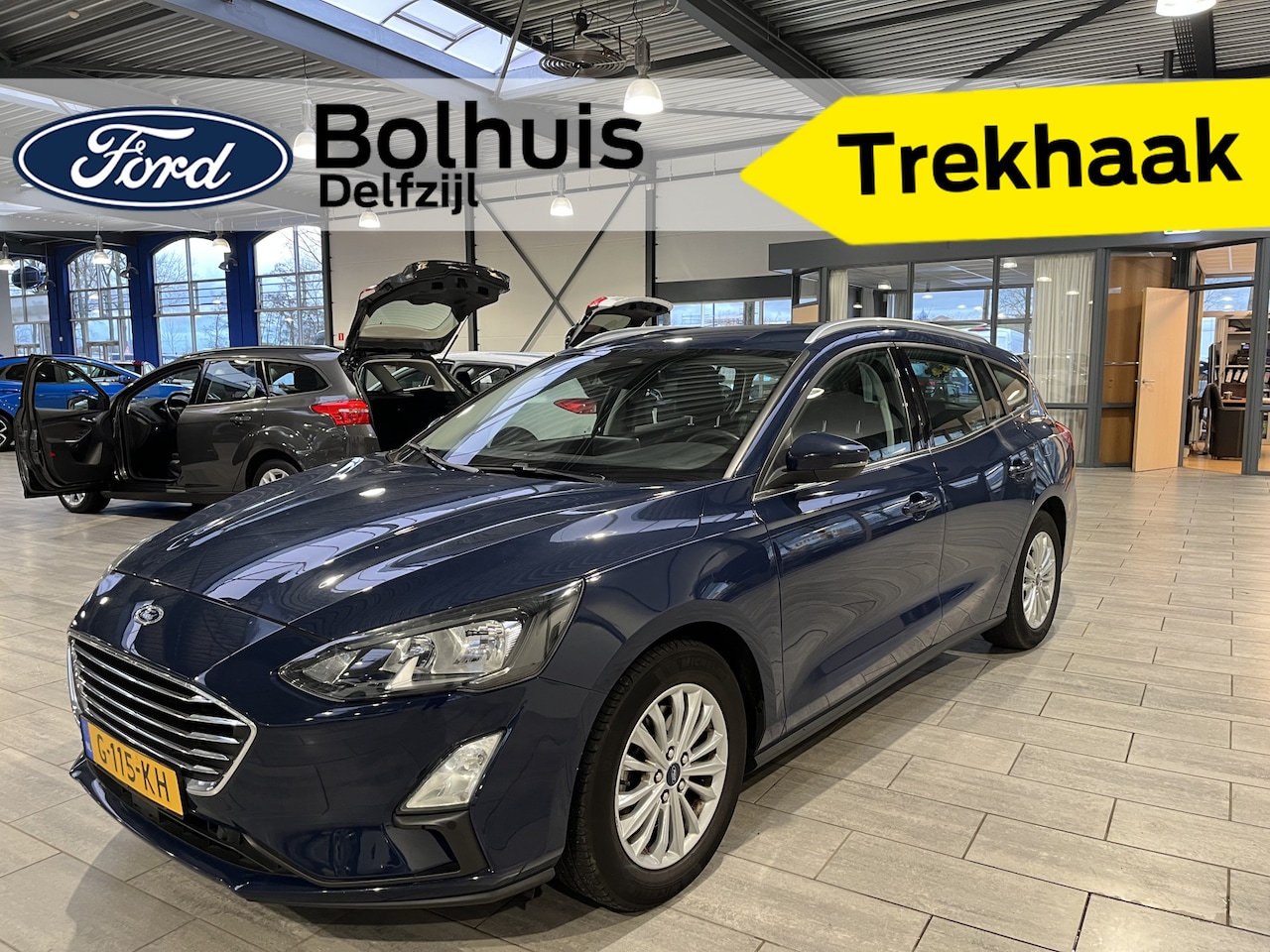 Ford Focus Wagon - EcoBoost 125PK Titanium Business wegkl Trekhaak I Winter Pack I Climate I Keyless entry/st - AutoWereld.nl