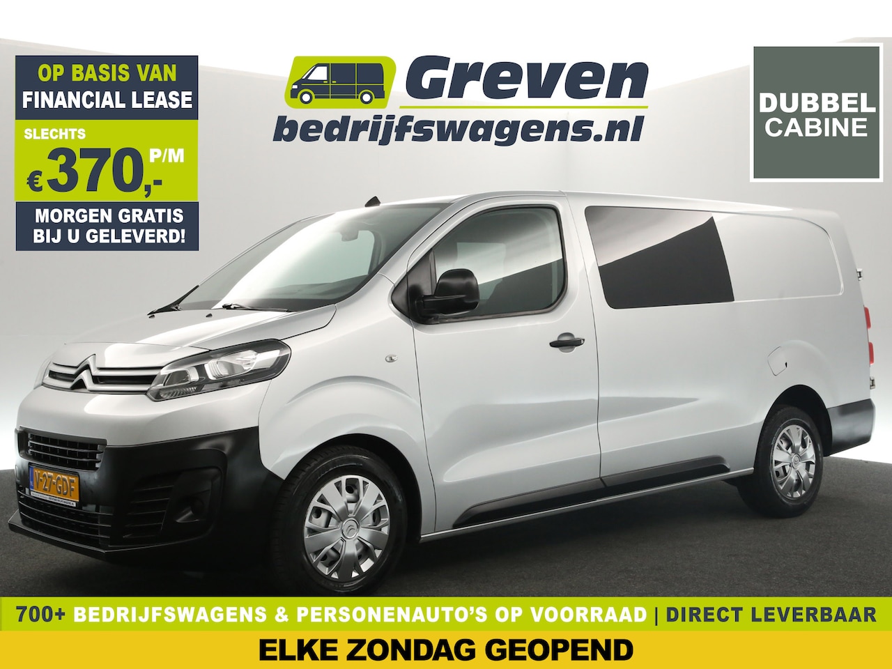 Citroën Jumpy - 2.0 BlueHDI L3H1 | Marge | Dubbele Cabine | 5 Persoons | Airco Carplay Cruise Navi PDC Tre - AutoWereld.nl