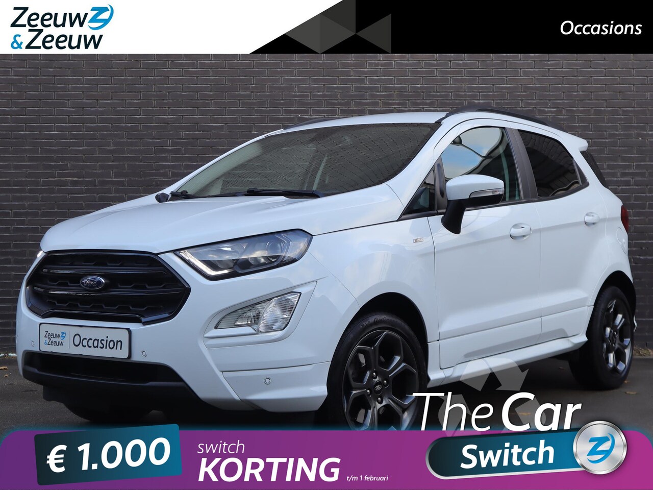 Ford EcoSport - 1.0 EcoBoost ST-Line 125pk automaat | Stoel- stuur en voorruitverwarming | Schuif / kantel - AutoWereld.nl