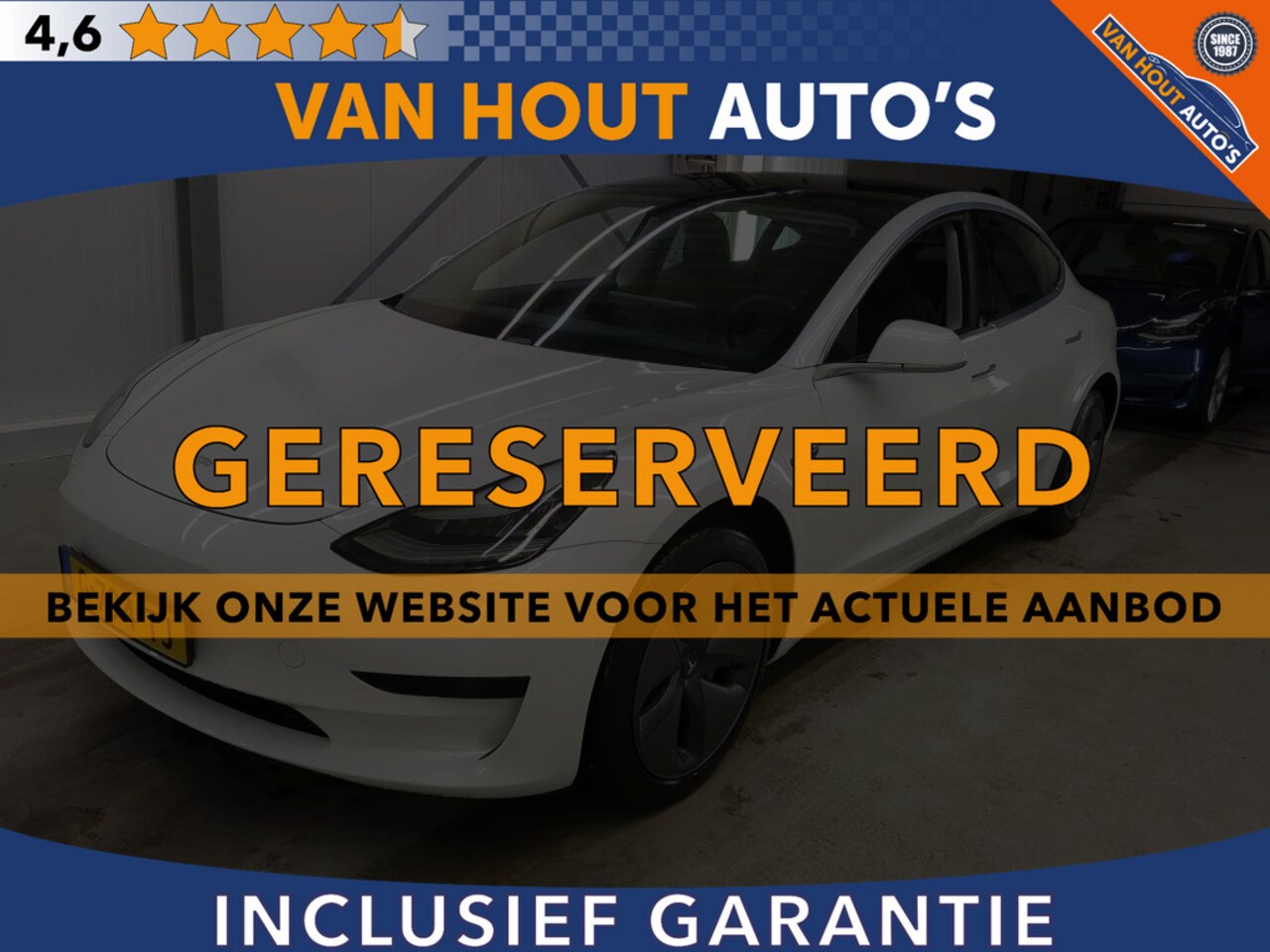 Tesla Model 3 - Standard RWD Plus 60 kWh | PANORAMA DAK | LEDER | GERESERVEERD - AutoWereld.nl