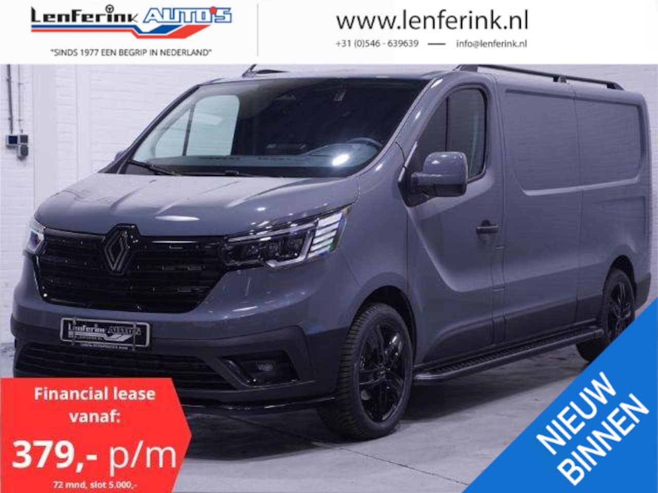 Renault Trafic - 2.0 DCi 130 pk L2 Black&Grey Edition BPM vrij Airco, Camera, 18" LMV, Spoiler V+A, LED Kop - AutoWereld.nl