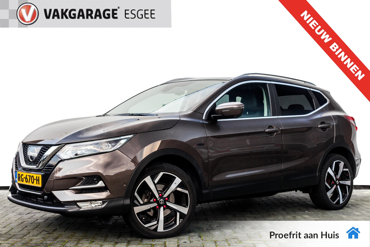 Nissan Qashqai - 1.2 116 PK Tekna + AUTOMAAT RIJKLAAR | Navigatie  | 360 Camera  | Panoramadak | 19 inch LM - AutoWereld.nl