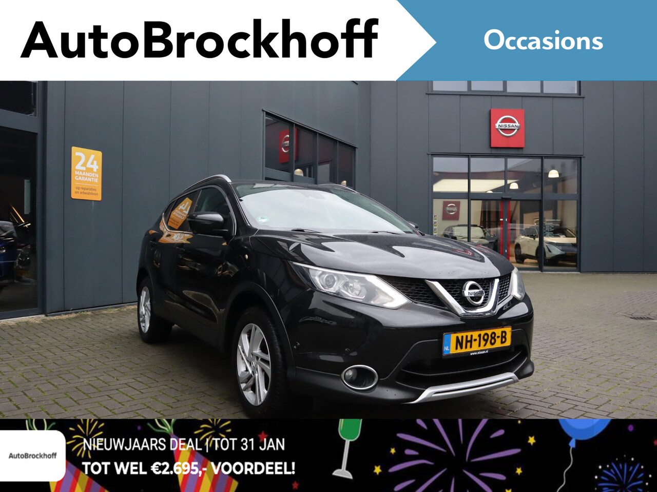 Nissan Qashqai - 1.2 Tekna Navi | Leder | Stoelverwarming | Panorama dak | Cruise | Climate | Camera's rond - AutoWereld.nl