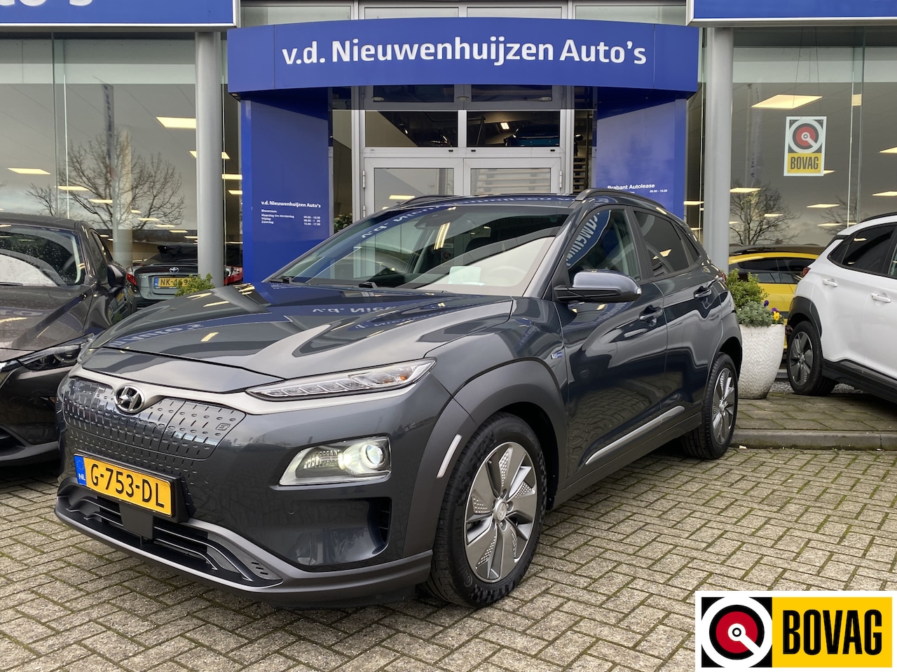 Hyundai Kona Electric - EV Premium 64 kWh €2000 Autodroom Subsidie Info Bas 0492588982 - AutoWereld.nl