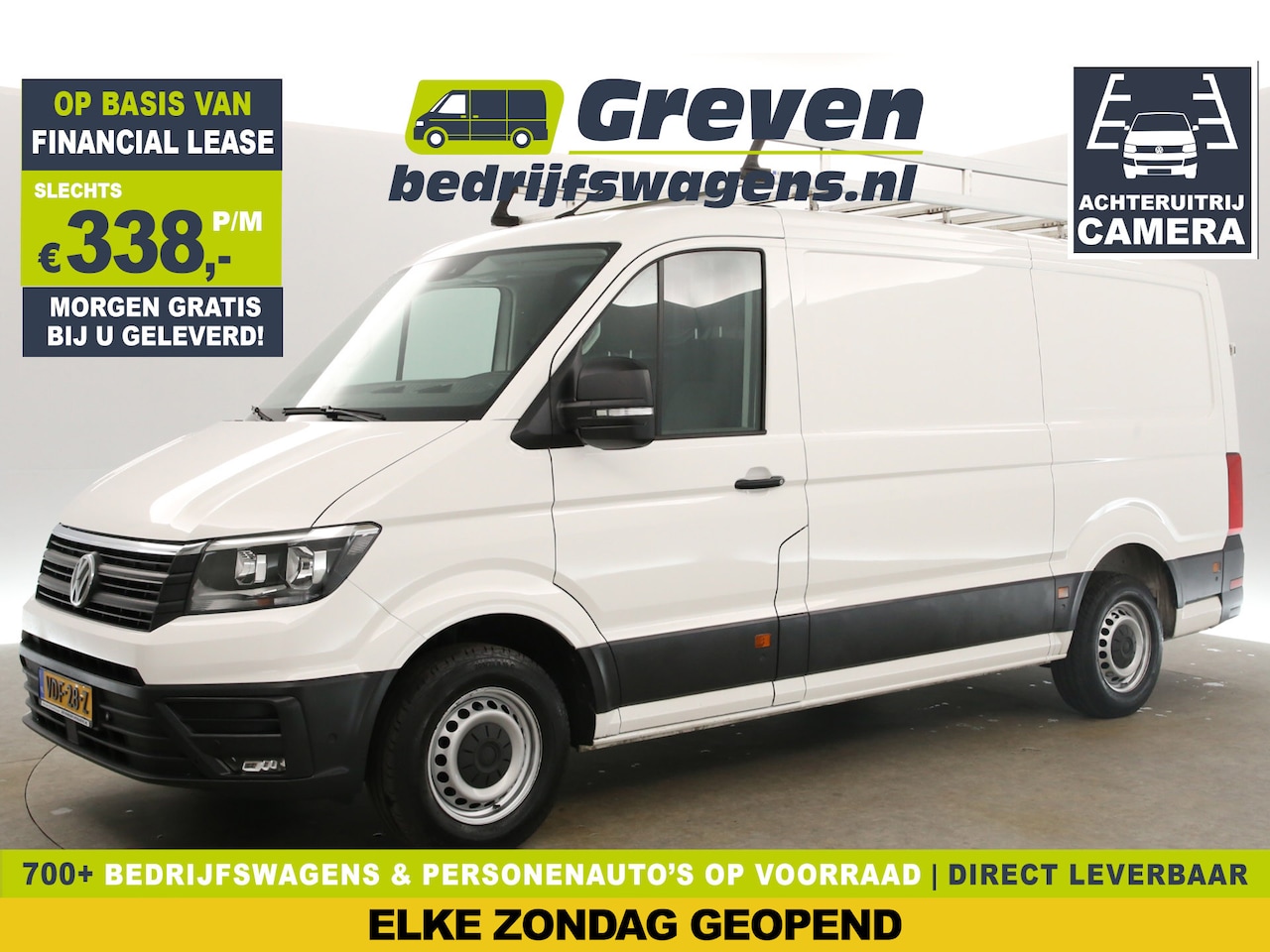 Volkswagen Crafter - 35 2.0 TDI L3H2 141PK 3000KG Trekgew. Airco Camera Cruise Carplay Imperiaal Navi 3 Persoon - AutoWereld.nl