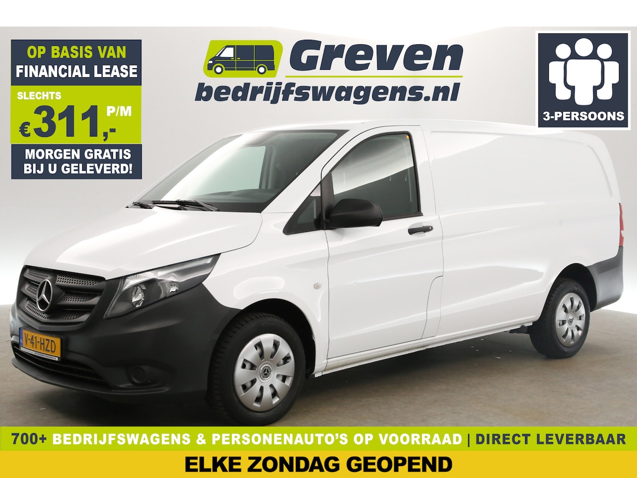 Mercedes-Benz Vito - 114 CDI Lang | 18.741 KM! | Airco Cruise 3 Persoons Stoelverwarming Achterklep - AutoWereld.nl